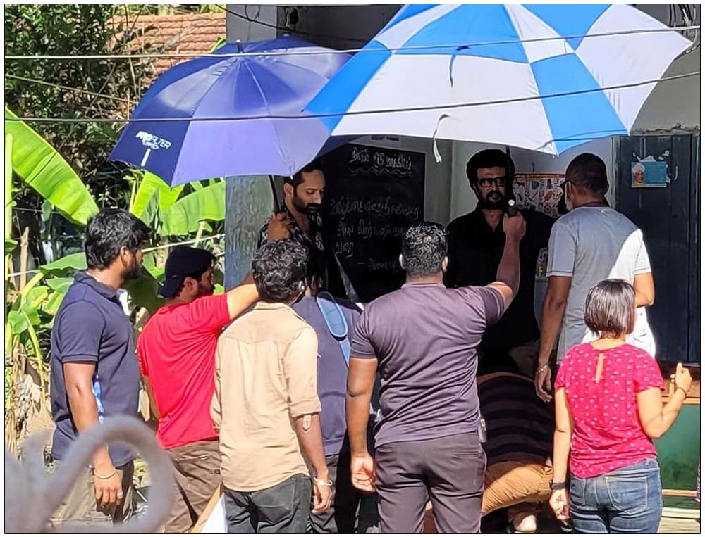 Rajinikanth and Fahadh Faasil were engrossed in Vettaiyan sets