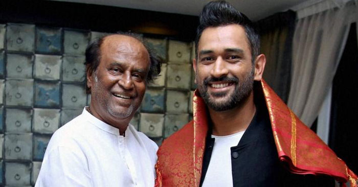 Rajinikanth and MS Dhoni