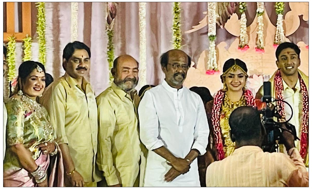  Rajinikanth graces Vijayakumar Granddaughter Divya Wedding