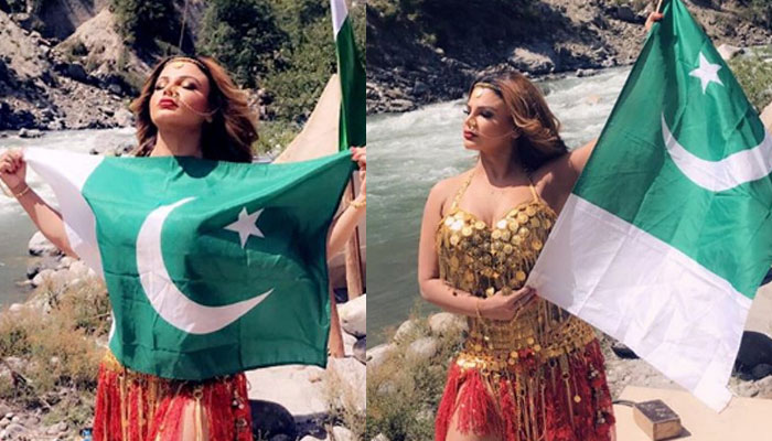 Rakhi Sawant's sensation with a Pak flag