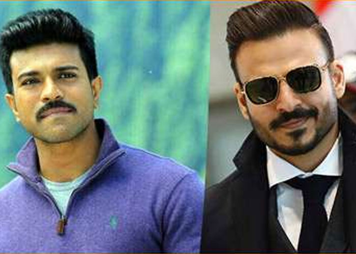 Ram Charan and Vivek Oberoi Watching Football