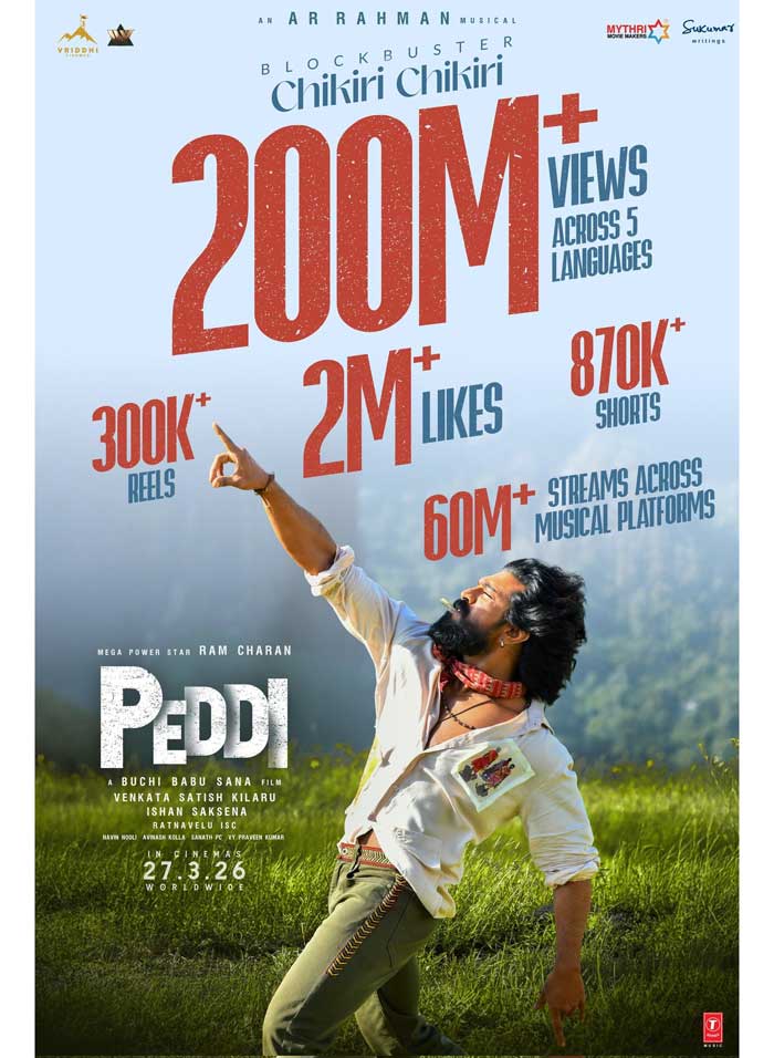 Ram Charan Chikiri Chikiri Smashes Global Record