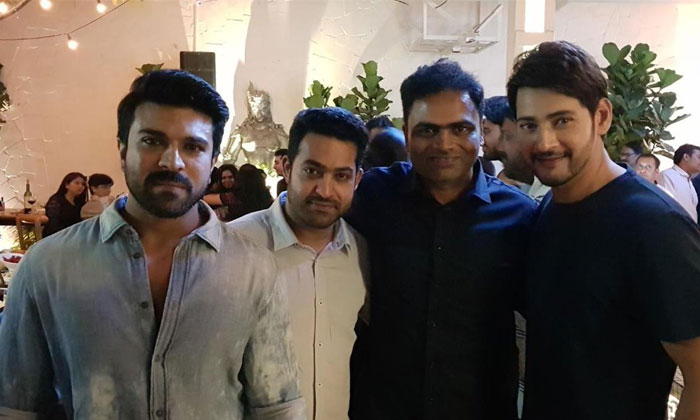 Ram Charan, NTR and Mahesh Babu with Vamshi Paidipally