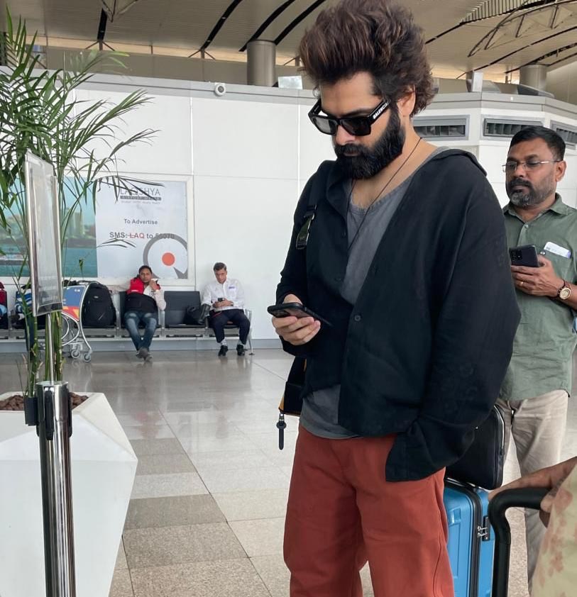 Ram Pothineni spotted at the Airport