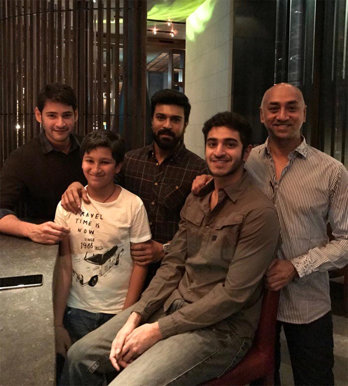 Ramcharan, Mahesh Babu, Galla Jayadev - A Special Photograph