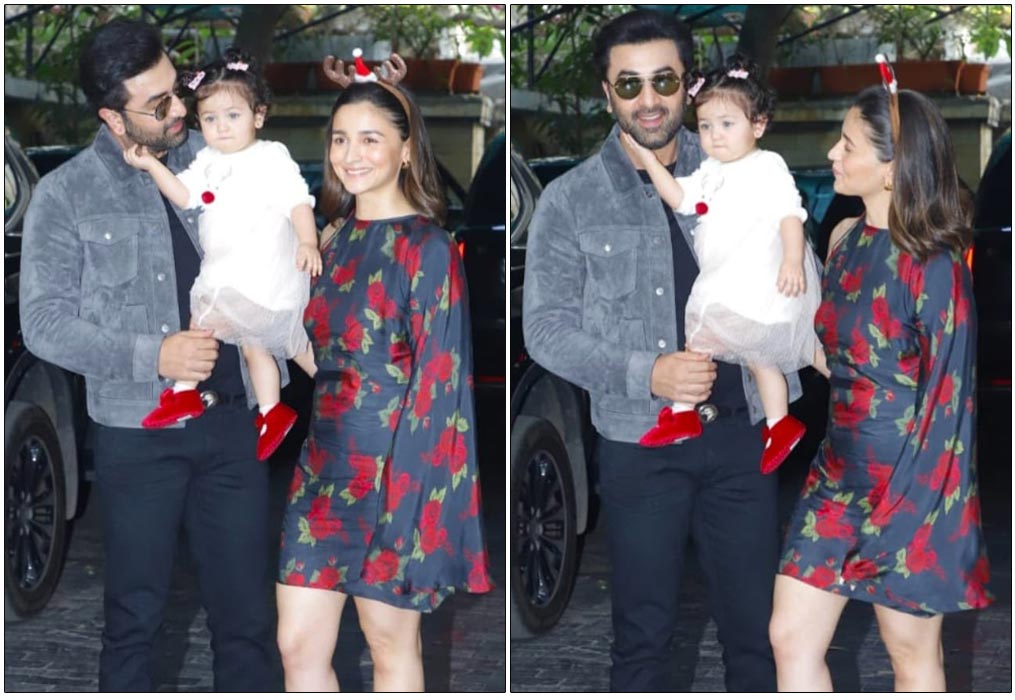 Ranbir Kapoor and Alia Bhatt were spotted  along with their Baby