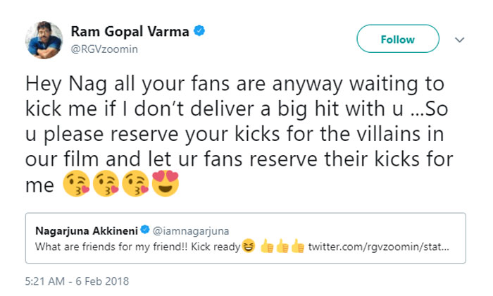 RGV Tweet on NAG Film