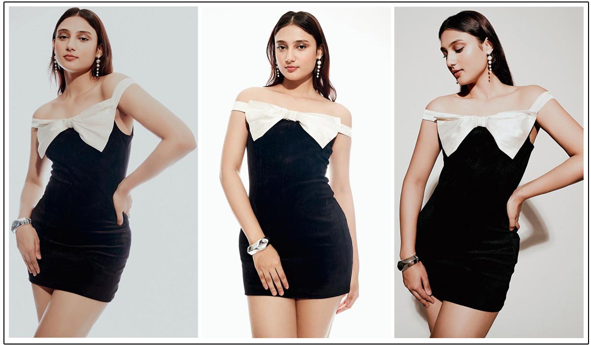Ritika Nayak captivating in a chic black mini dress