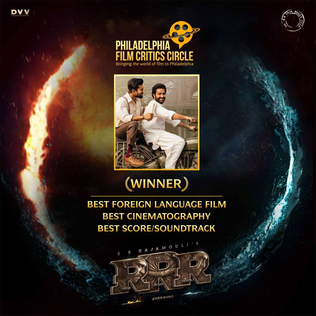 RRR wins 3 Awards at Philadelphia Film Critics Circle