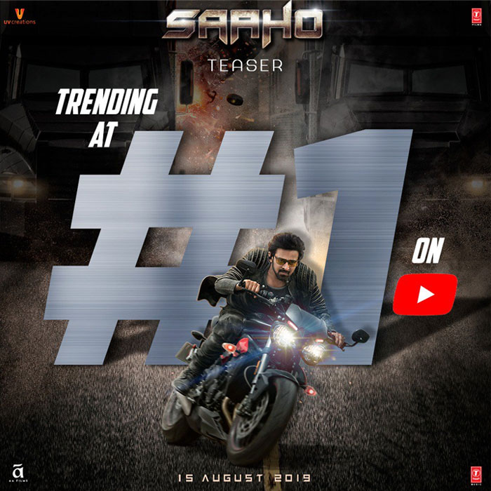 Saaho Trailer on July 1