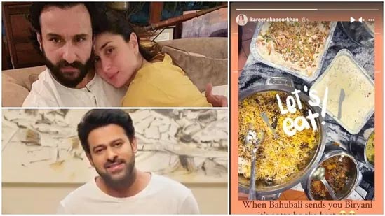 Saif sends Prabhas' 'Insane meal' to his wife