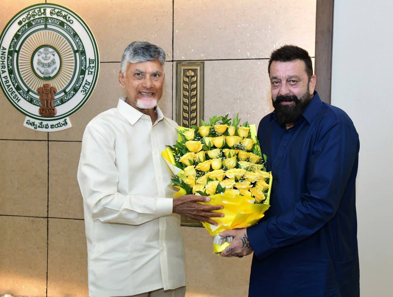 Sanjay Dutt meets AP CM Chandra Babu Naidu