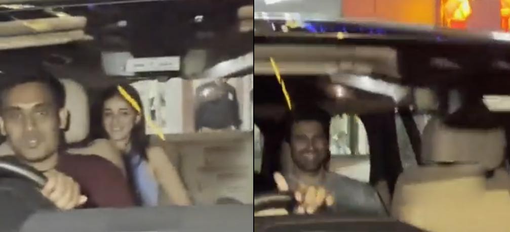 Scribes click Ananya Panday And Aditya Roy Kapur Blushing