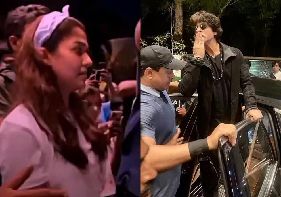Shah Rukh Khan plays with Nayanthara twins
