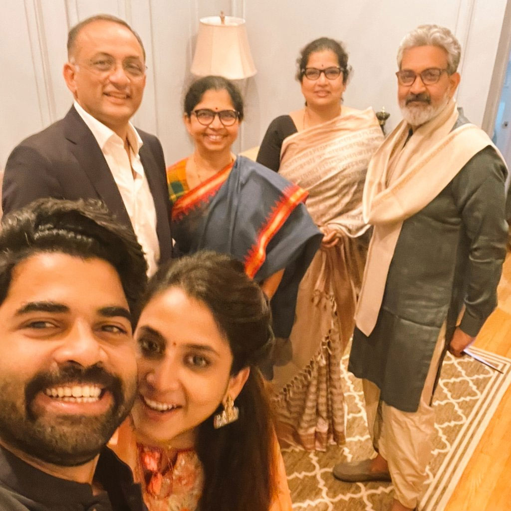 Shobu Yarlagadda - Rajamouli and his son Karthikeya 