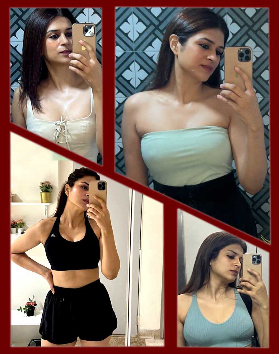 Shraddha Das mirror selfies