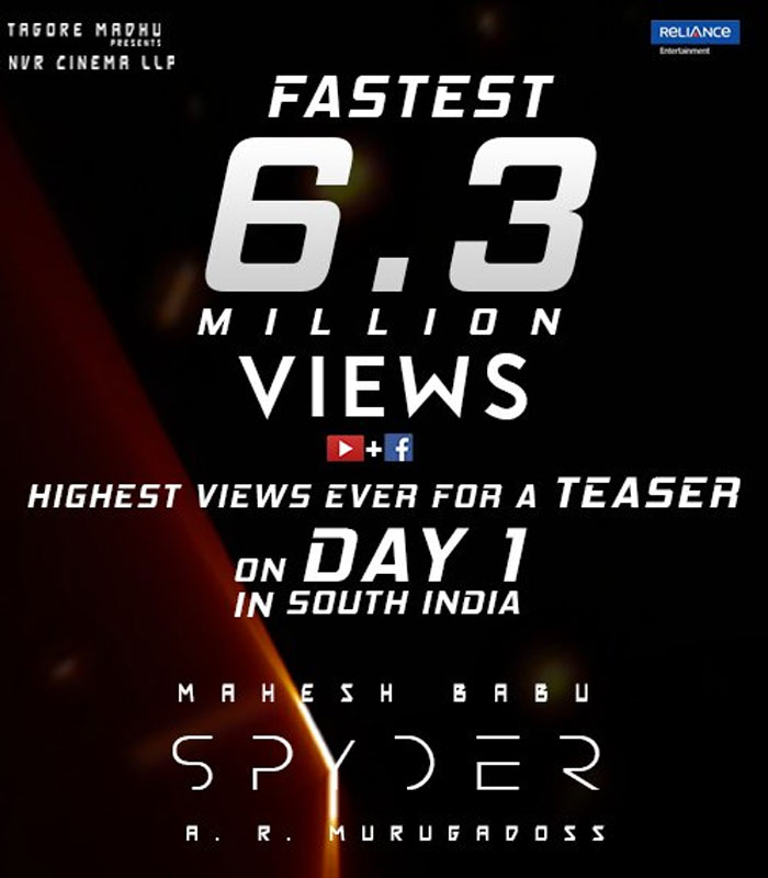 Spyder Teaser Record Views on Day One