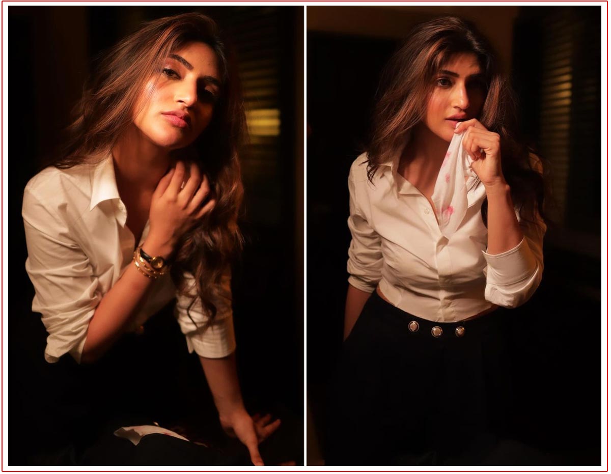 Sreeleela radiating elegance and modernity in a  white shirt