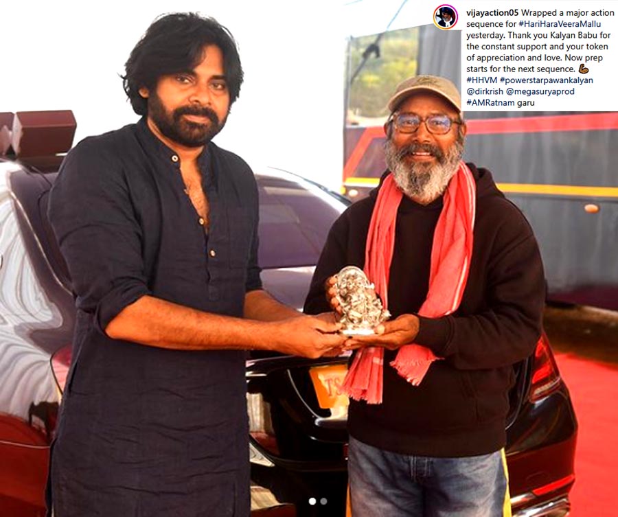 Stunt choreographer Vijay with Pawan Kalyan