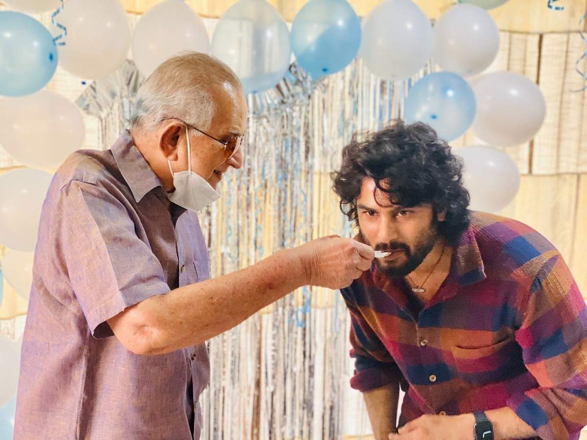 Sudheer Babu with Senior star Krishna