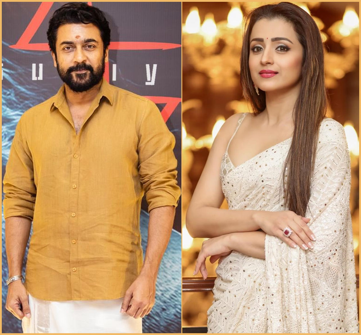   Suriya and Trisha will be donning black coats In Suriya 45
