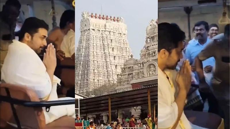 Suriya Visits Tiruchendur Murugan Temple