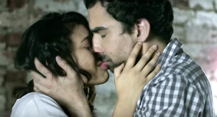 Swetha Basu Prasad Lip Lock in Interior Cafe Night Short Film