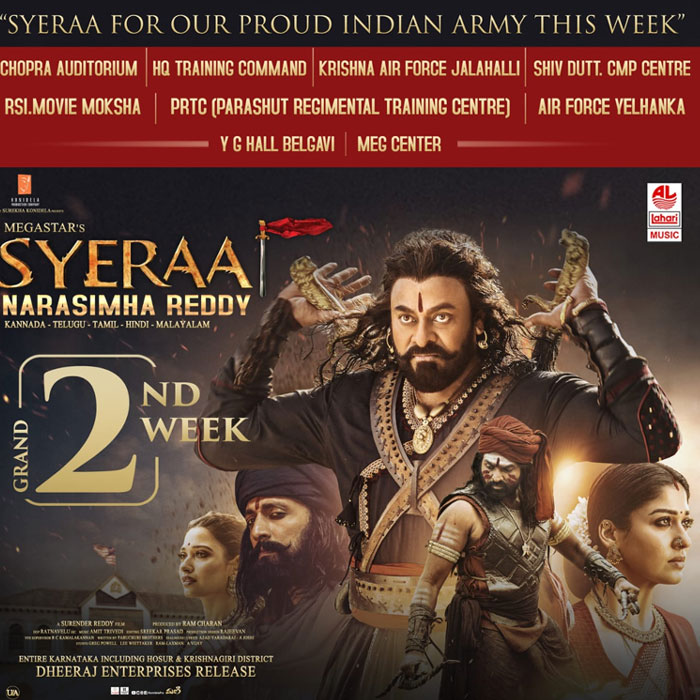Sye Raa Special Screenings for Indian Army