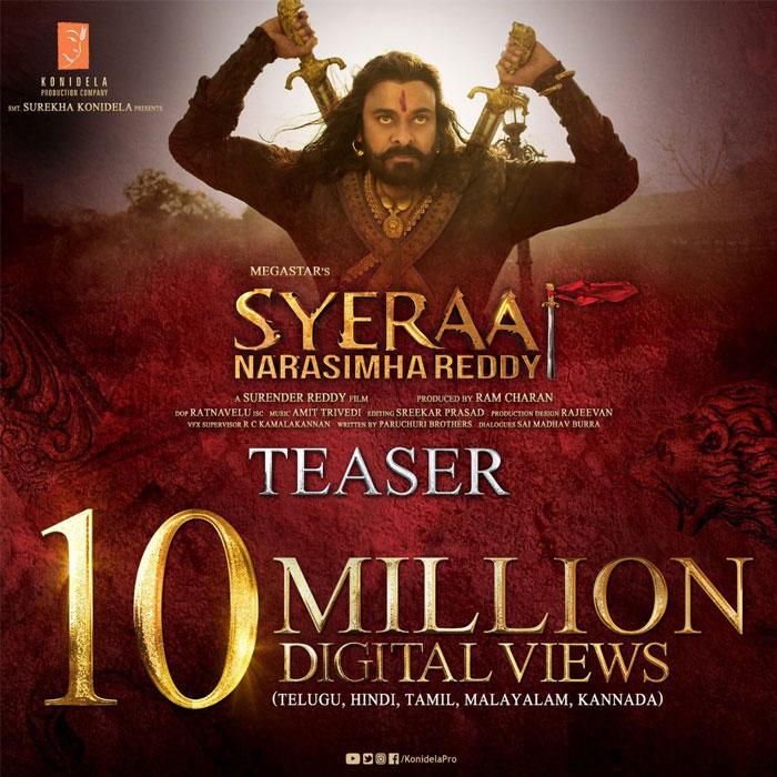 Sye Raa Teaser Record Views