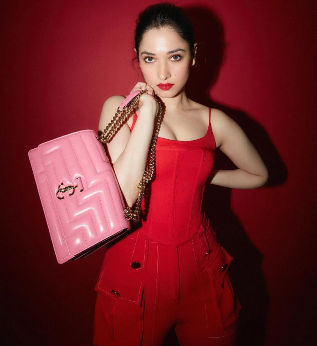 Tamannaah Sizzling In Red Dress