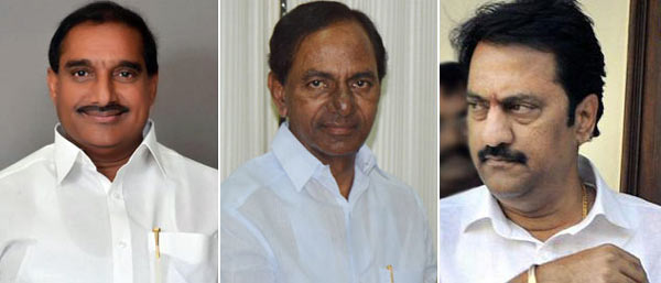 TDP MLAs Maganti, Gandhi meet KCR