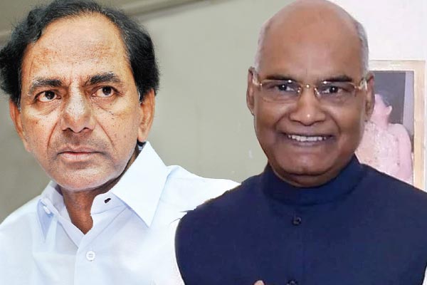 Telangana CM KCR and President Candidate Ramnath Kovind 