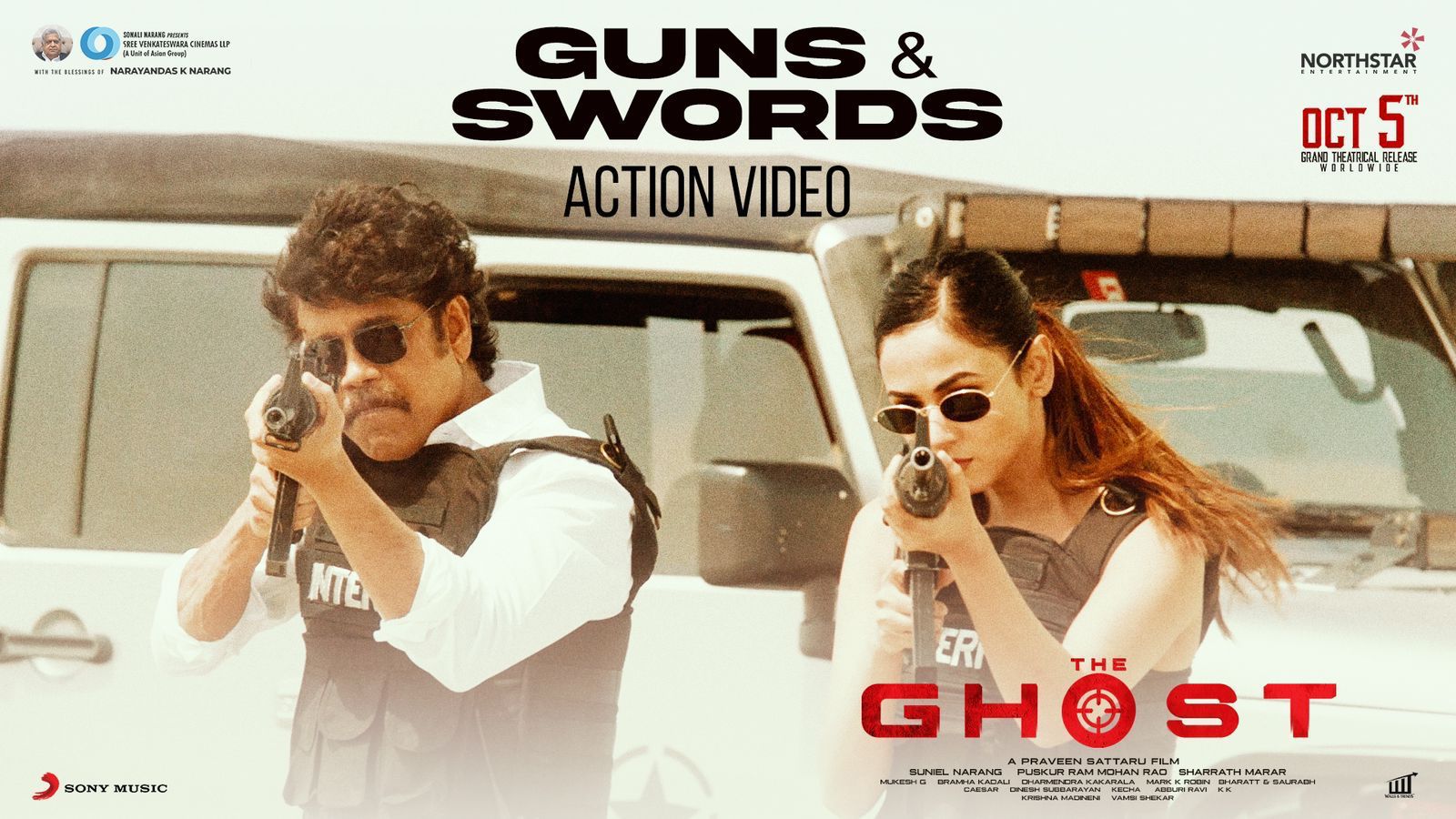 The Ghost: Nagarjuna plays with Guns and Swords
