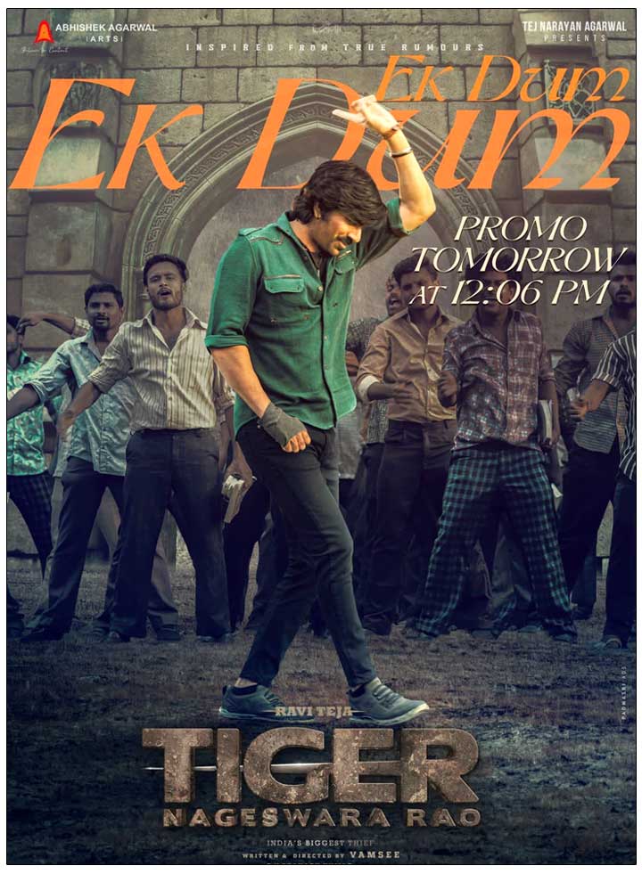 Tiger Nageswara Rao Ek Dum song promo tomorrow