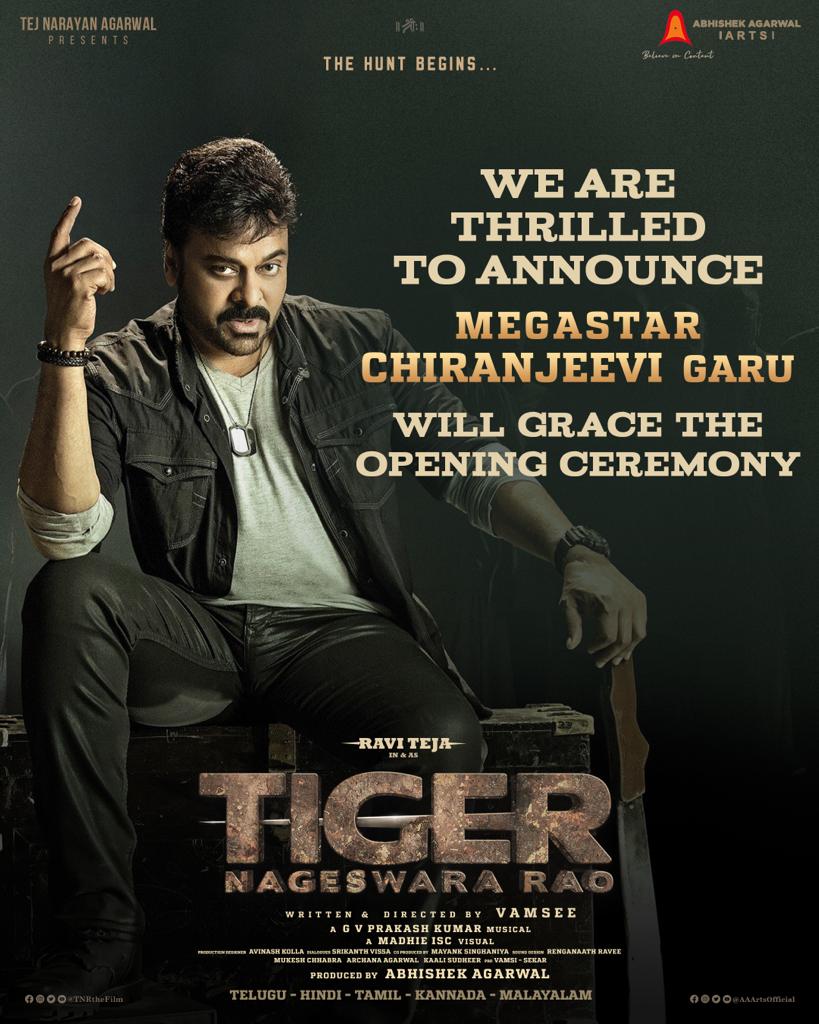 Tiger Nageswara Rao: Mega Star to grace the opening