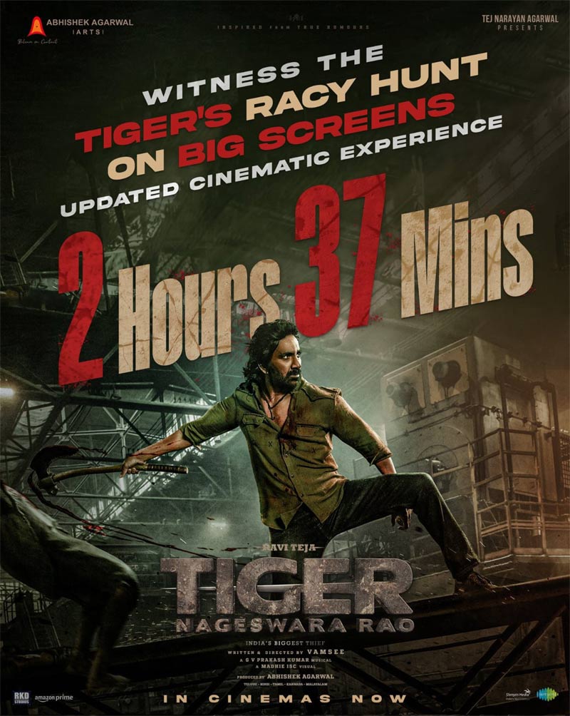 Tiger Nageswara Rao Trimmed By 25 Minutes