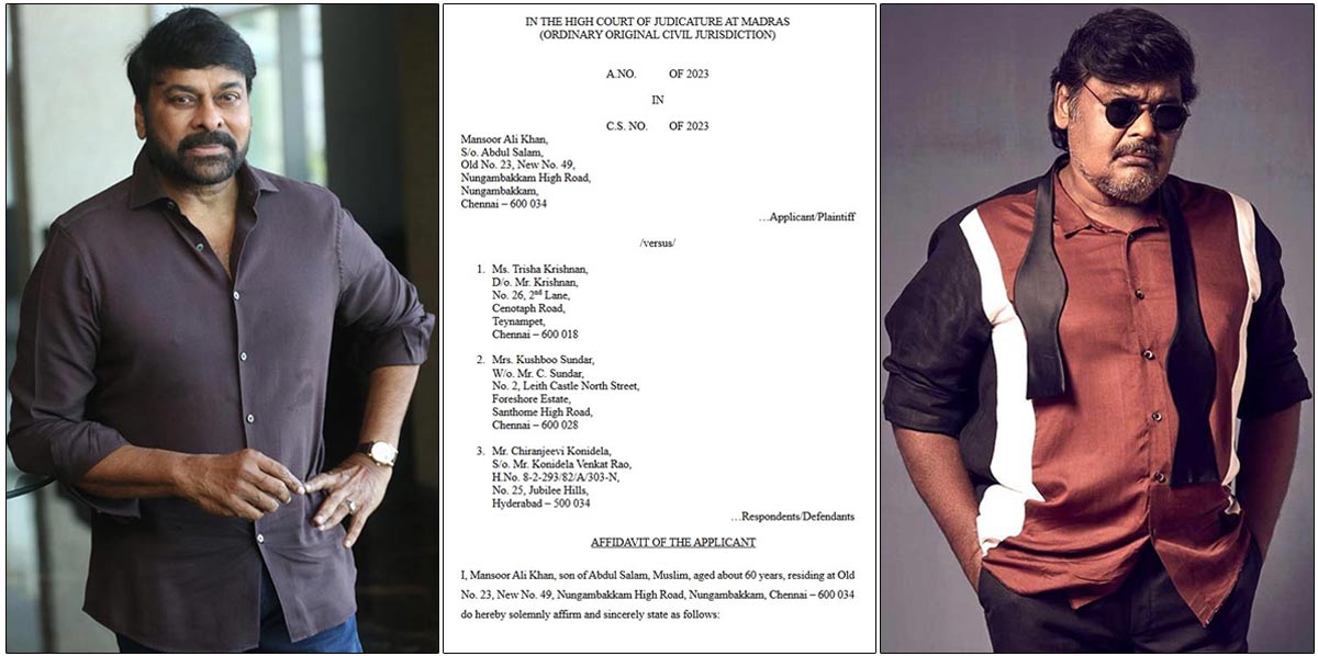Trisha controversy: Mansoor Drags Mega Star To Court