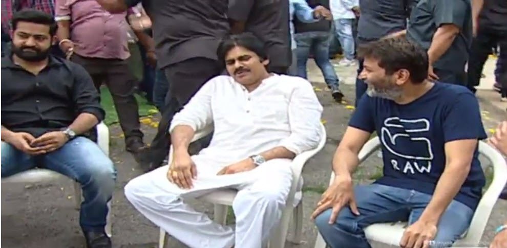 Trivikram with His Heroes Pawan Kalyan and NTR