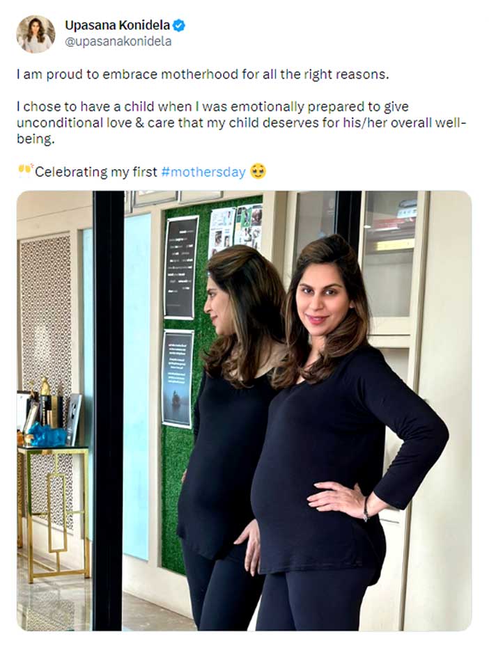 Upasana shared her feelings on motherhood