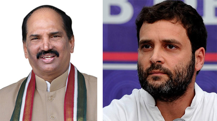 Uttam Kumar Reddy with Rahul Gandhi