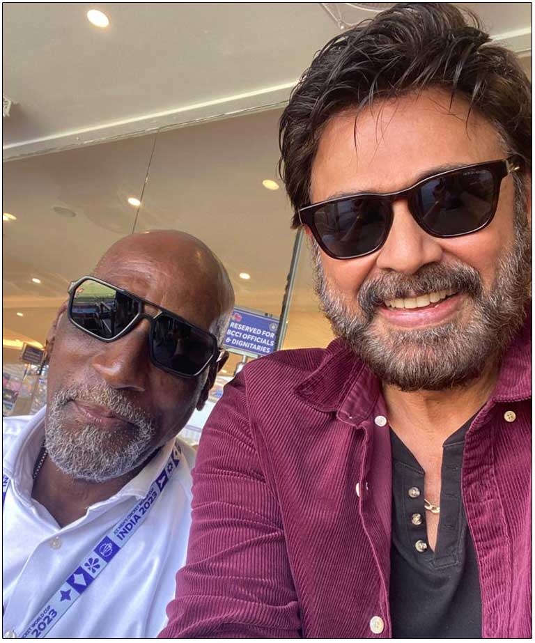 Venkatesh Selfie with Vivian Richards
