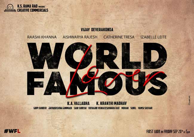 Vijay Devarakonda World Famous Lover First Look