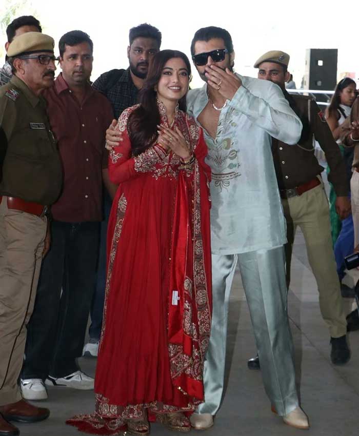 Vijay Deverakonda and RashmikaMade Their First Public Appearance As Husband And Wife