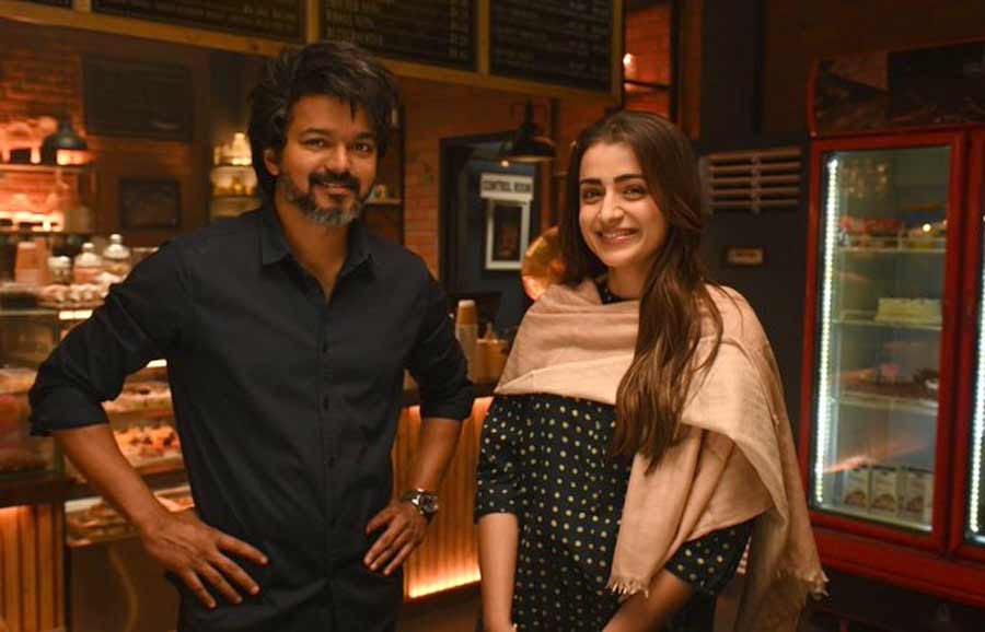 Vijay in a song shoot
