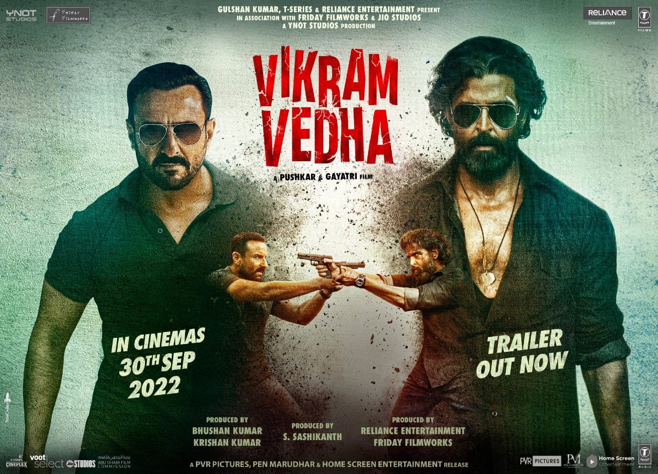 Vikram Vedha movie Hindi remake tralier review
