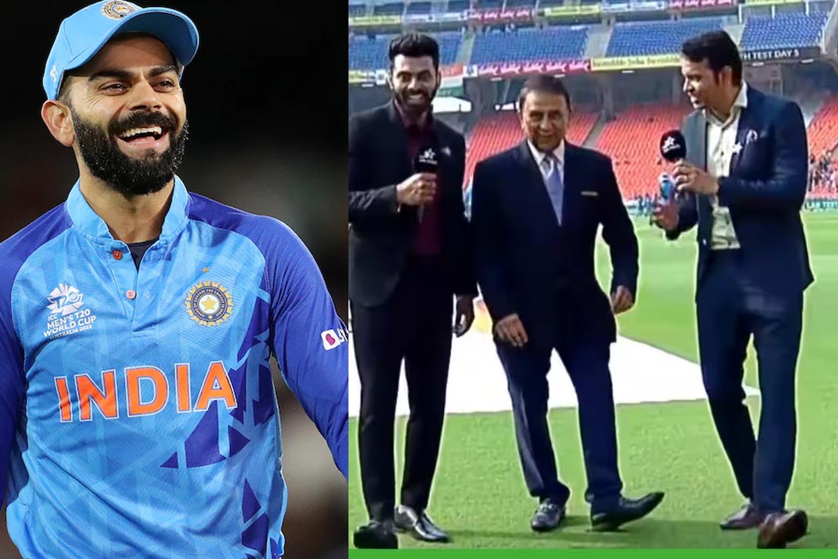 Virat Kohli does Naatu Naatu after Gavaskar