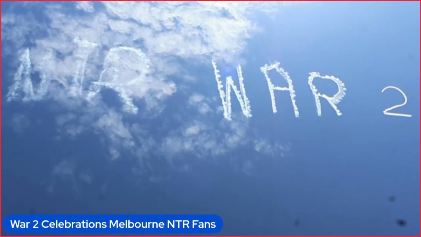 War2: NTR fans lit up Australian Skies
