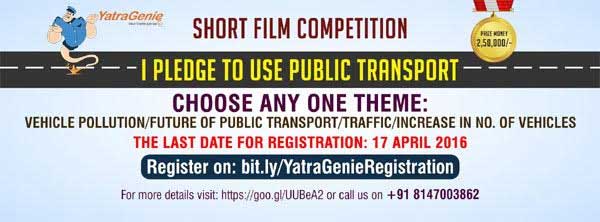 Yatragenie's Short Film Contest on 'Walk for Public Transport'