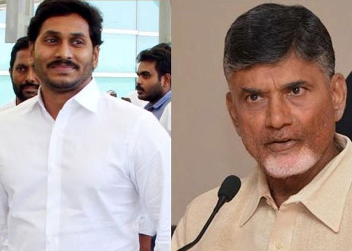 YS Jagan with Chandrababu Naidu