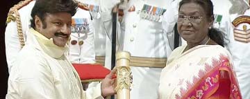 Balayya receives Padma Bhushan 